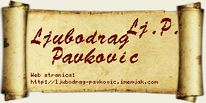 Ljubodrag Pavković vizit kartica